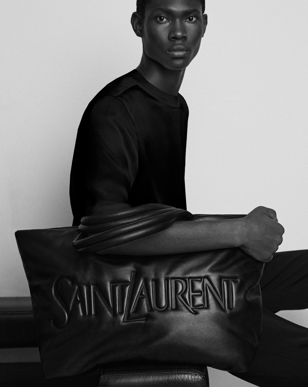 SAINT LAURENT TOTE BAG IN JERSEY - 2