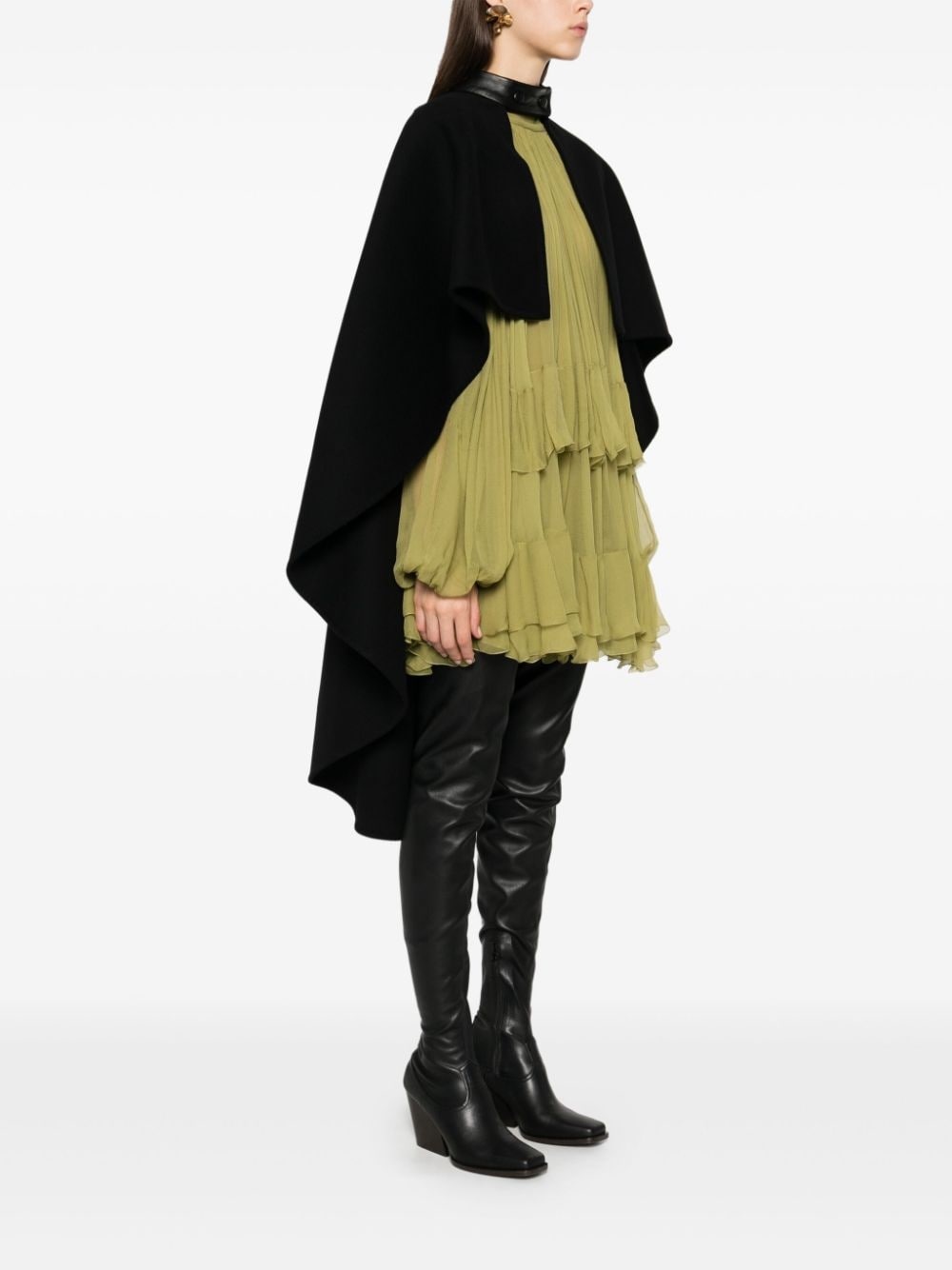 high-low wool cape - 3