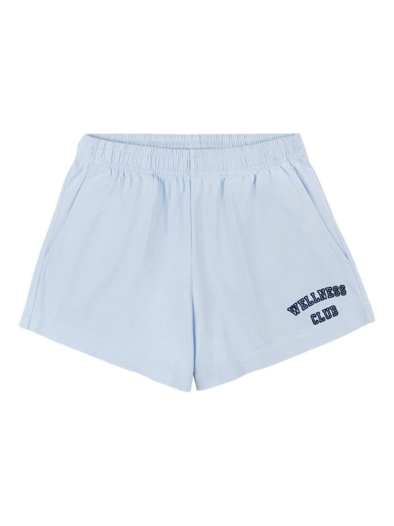 elastic-waistband embroidered shorts 1