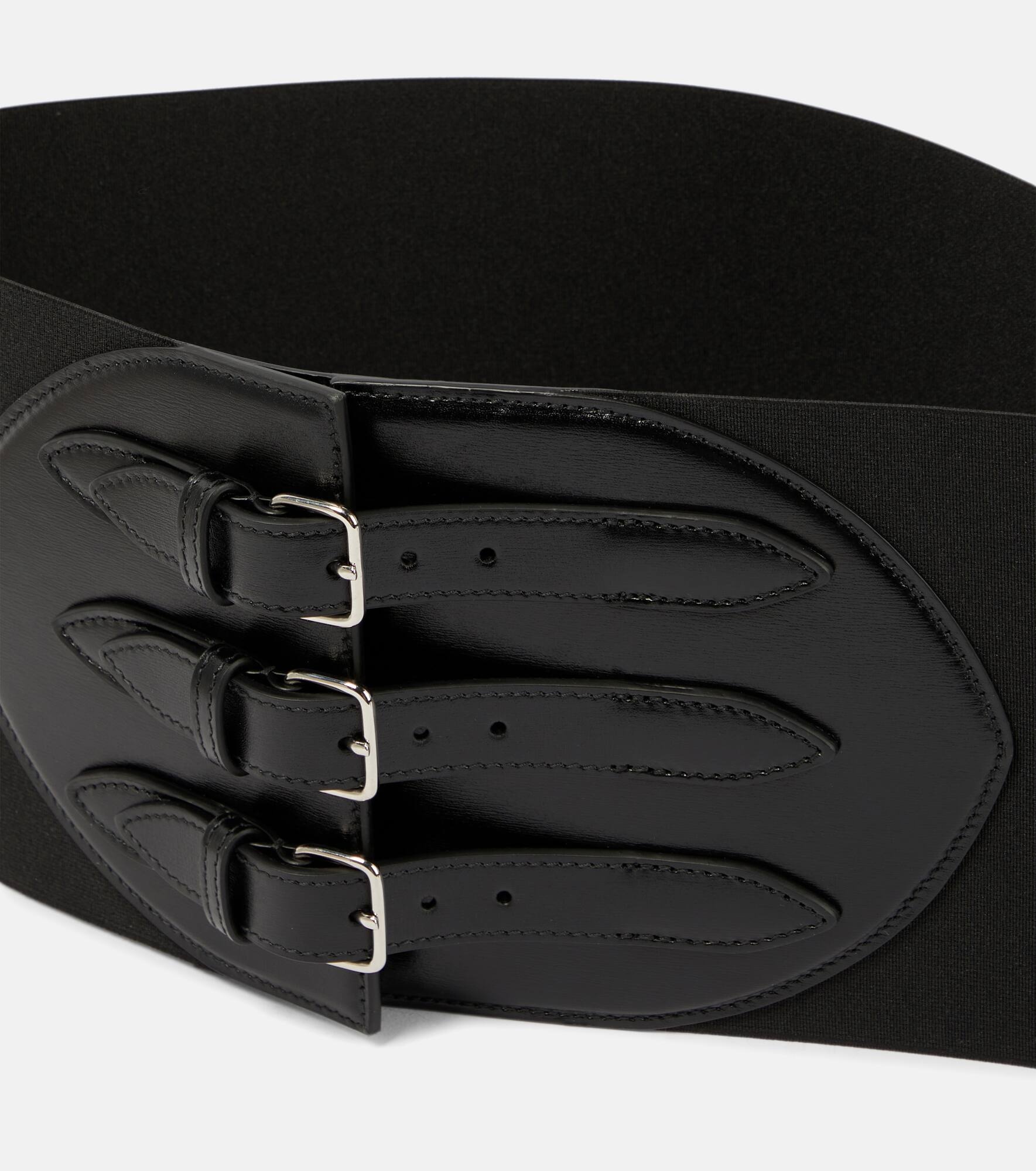 Buckled leather corset belt - 3