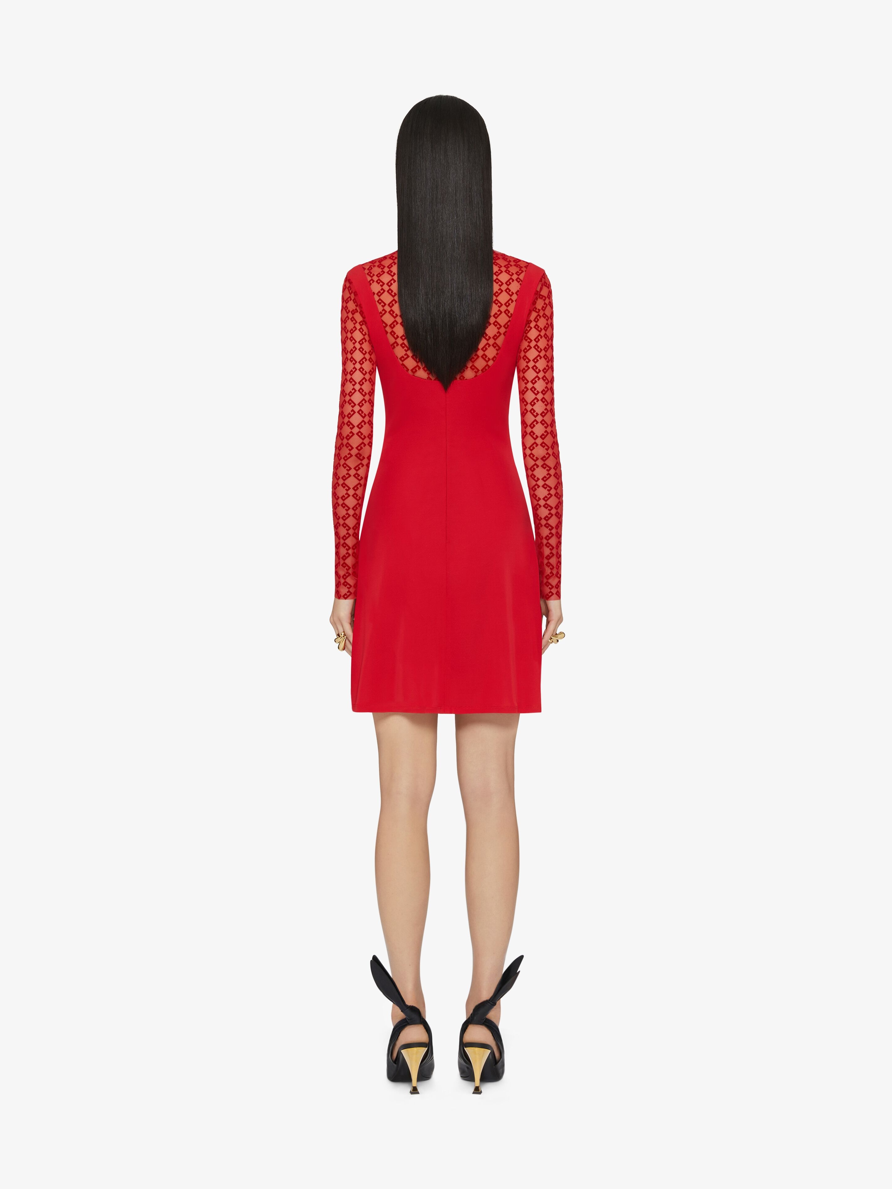 ワンピース GIVENCHY TULLE MONOGRAM DRESS Givenchy DRESS IN JERSEY AND MONOGRAM 72 TULLE | REVERSIBLE