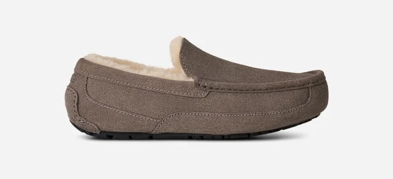 ® Men's Ascot Sheepskin Slipper Loafers in Grey - 1