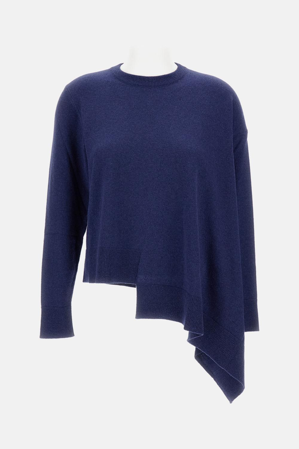 Asymmetric Crewneck Sweater - 2
