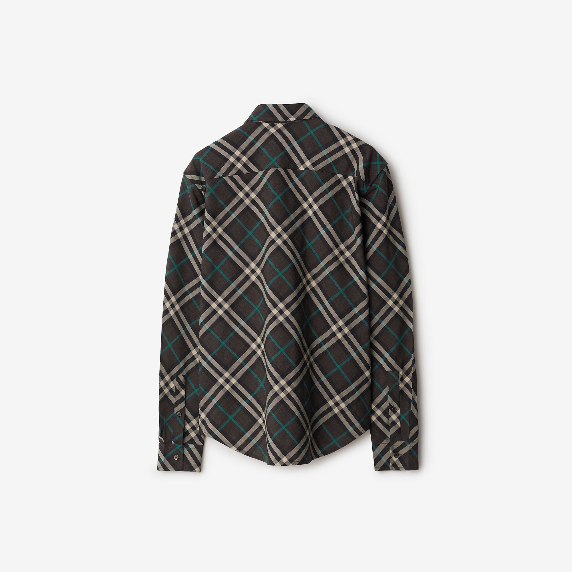 Burberry Check Wool Blend Shirt | REVERSIBLE