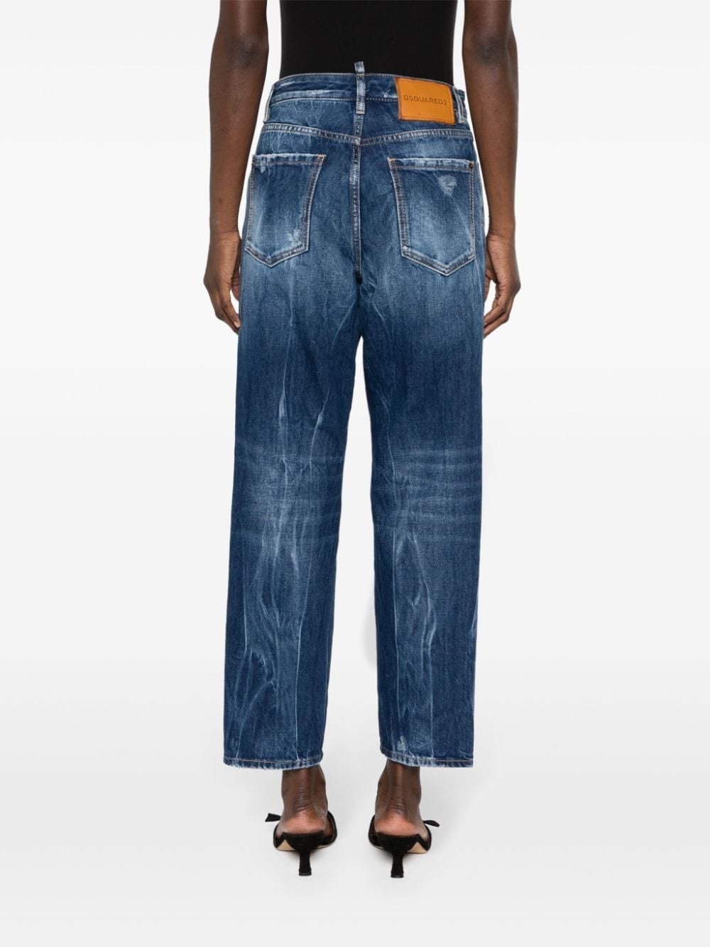 mid-rise straight-leg jeans - 4