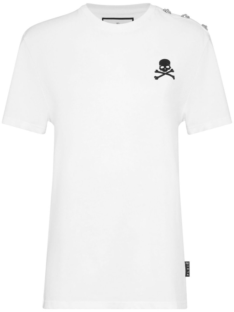 skull-embellished cotton T-shirt 1