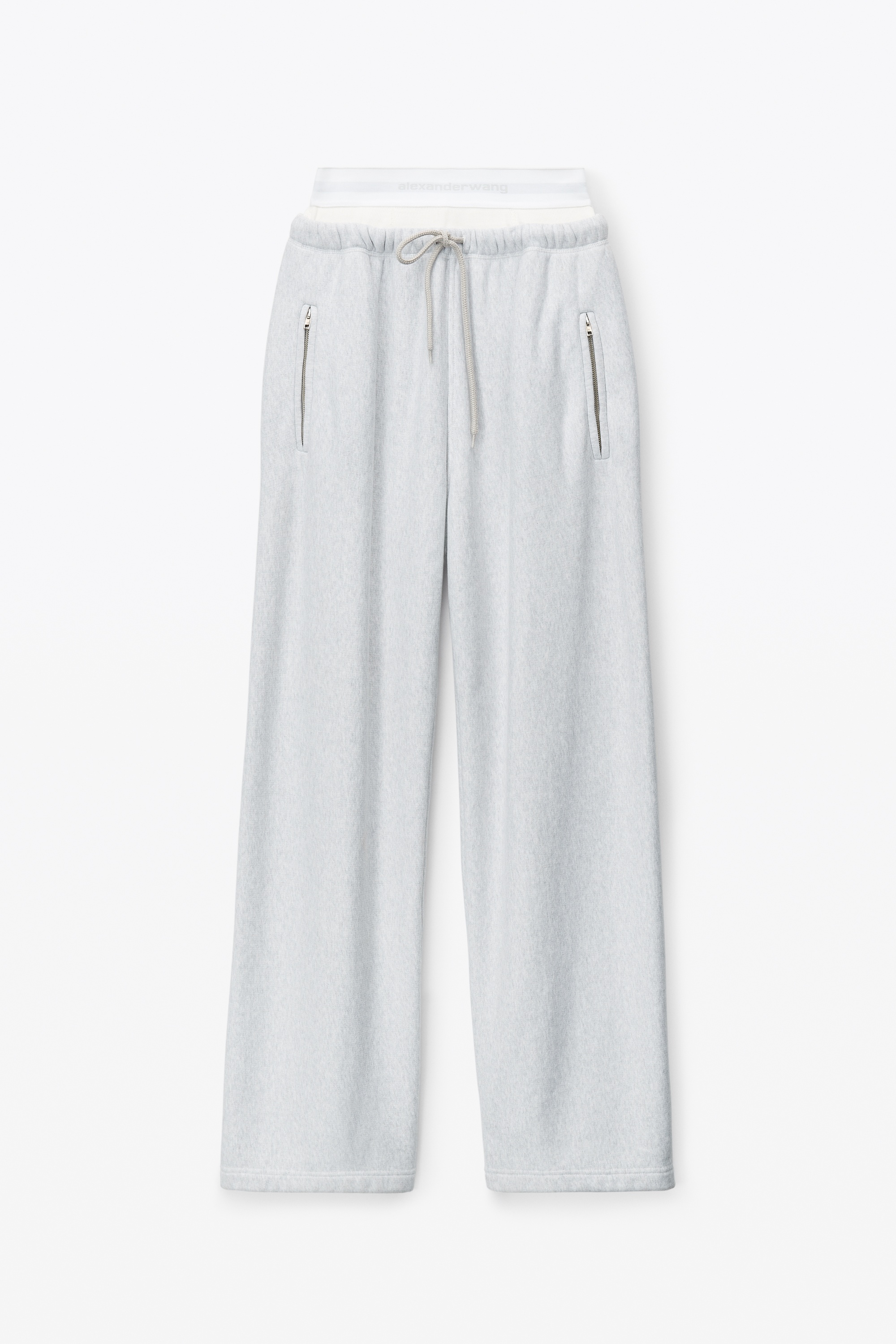 wide leg sweatpants with pre-styled logo brief waistband - 1