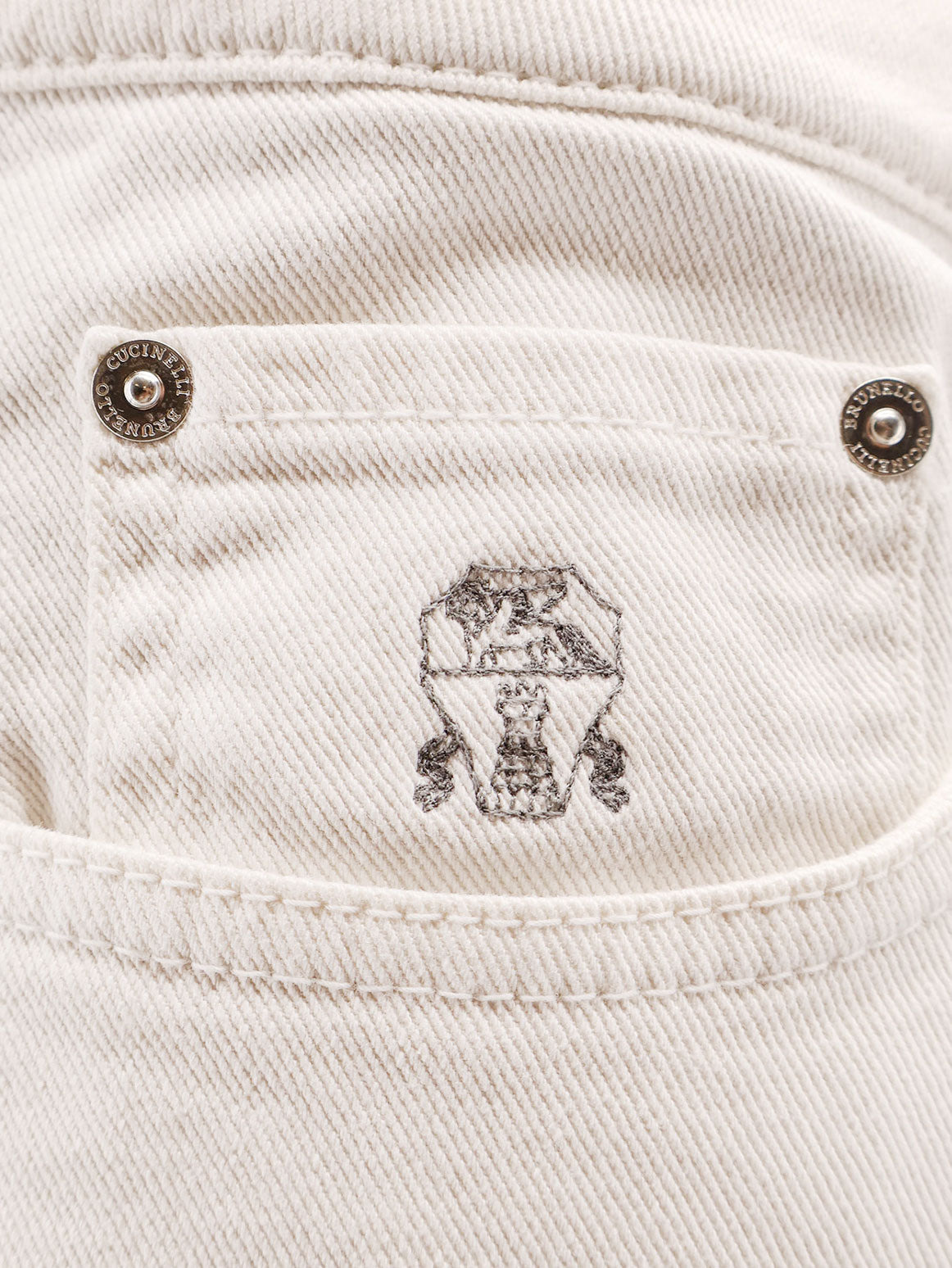 TRADITIONAL FIT WHITE DENIM TROUSERS - 3