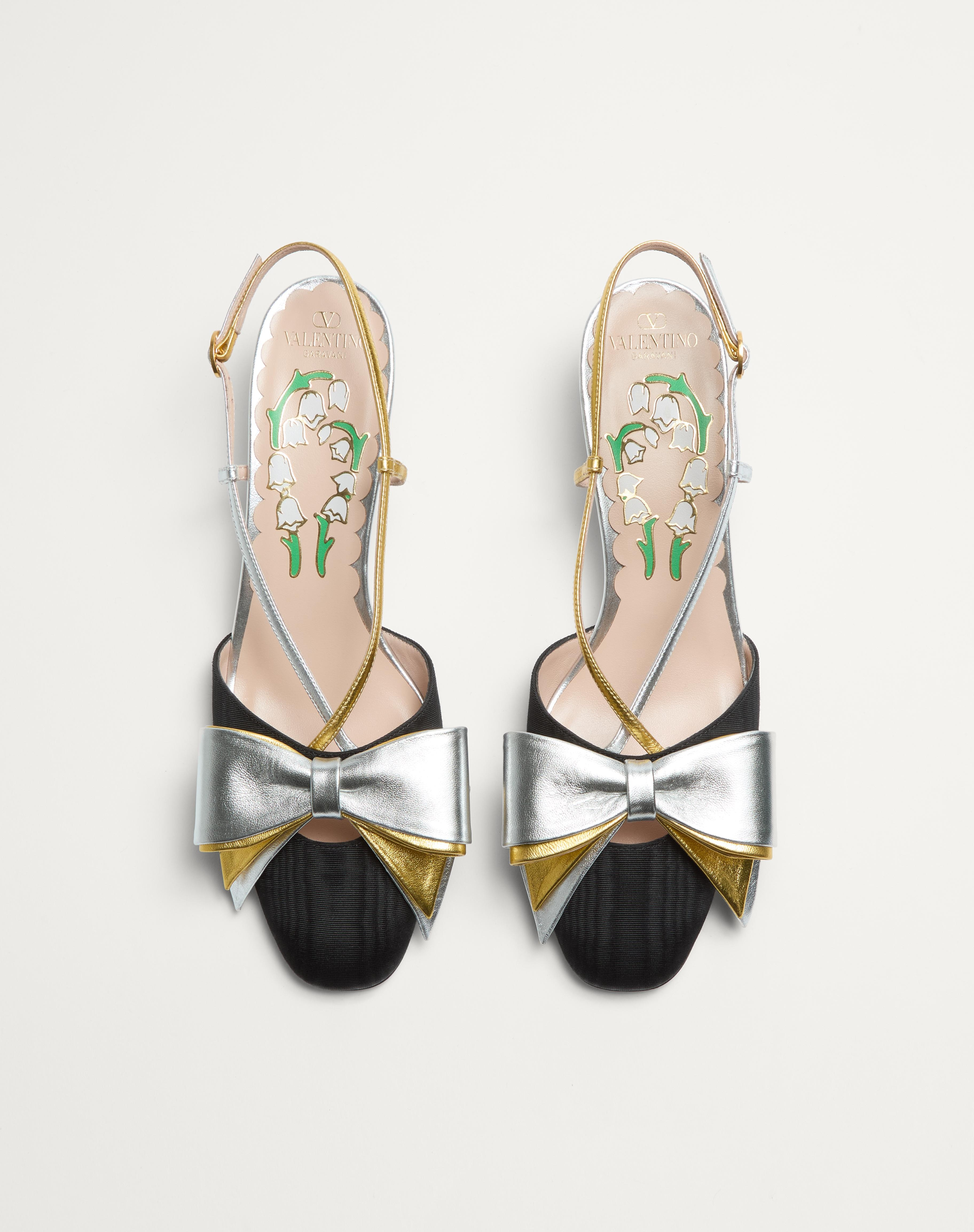 BOWOW SLINGBACK PUMPS IN MOIRÈ FABRIC 45MM - 5
