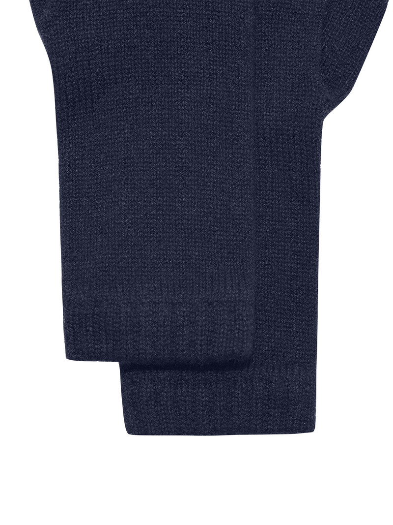 Cashmere Short Cuff Gloves - Dark Navy 3