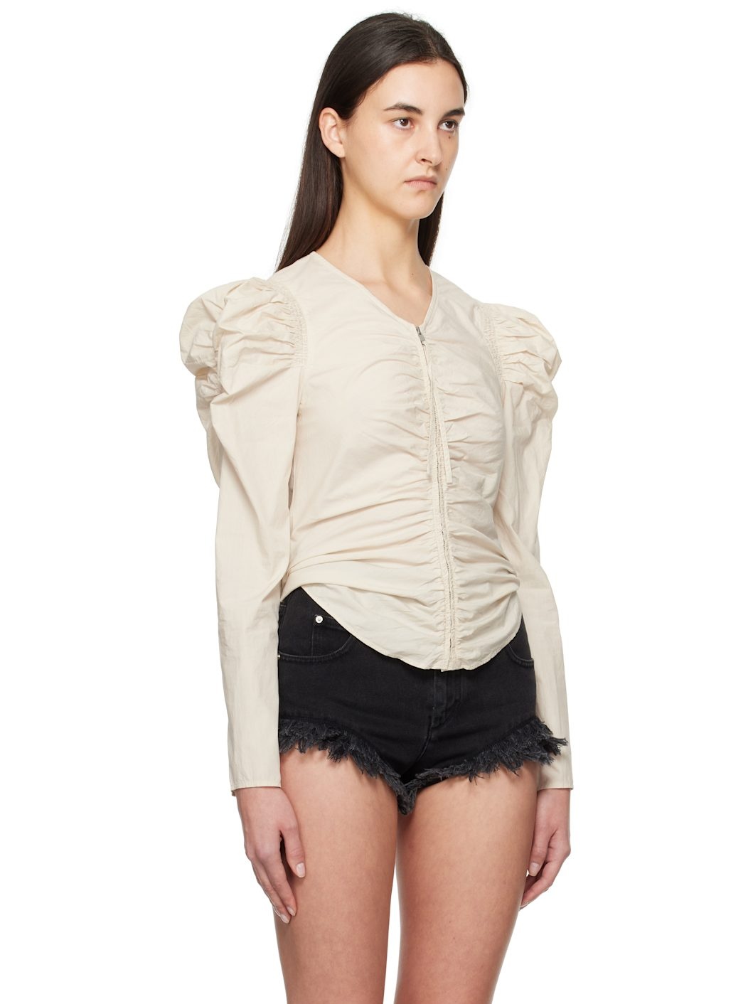 Beige Benatea Blouse - 2