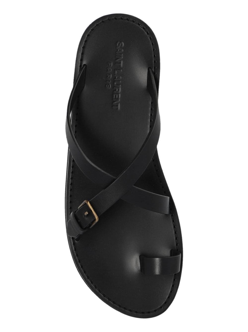 サンダル SAINT LAURENT  Saint Laurent Flip Flops Men Leather Black SAINT LAURENT leather flip flops | REVERSIBLE