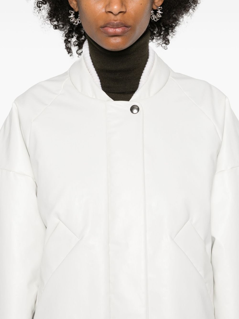 coated padded bomber jacket - 5