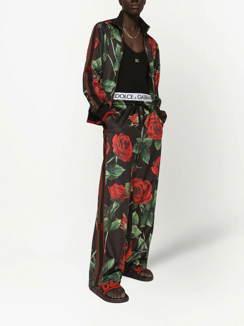 floral-print track trousers - 2