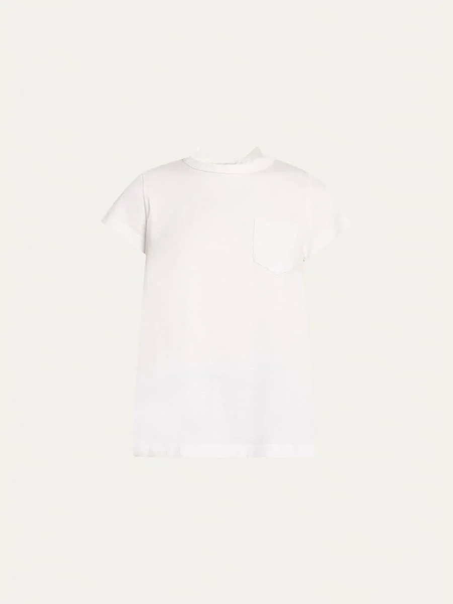 Pleated-Back Knit Tee - 1