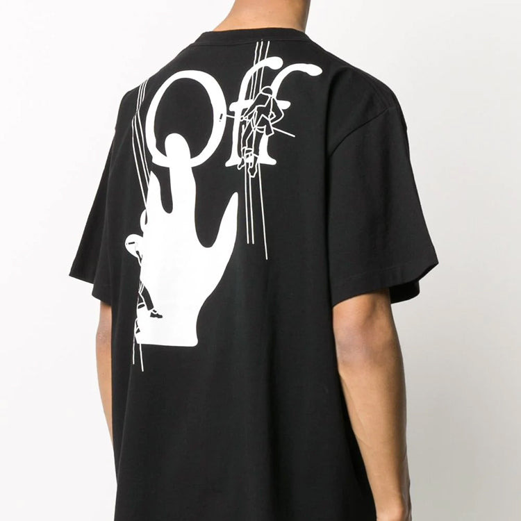 Off-White Pattern Printing Short Sleeve Black OMAA038E20JER0011001 - 5