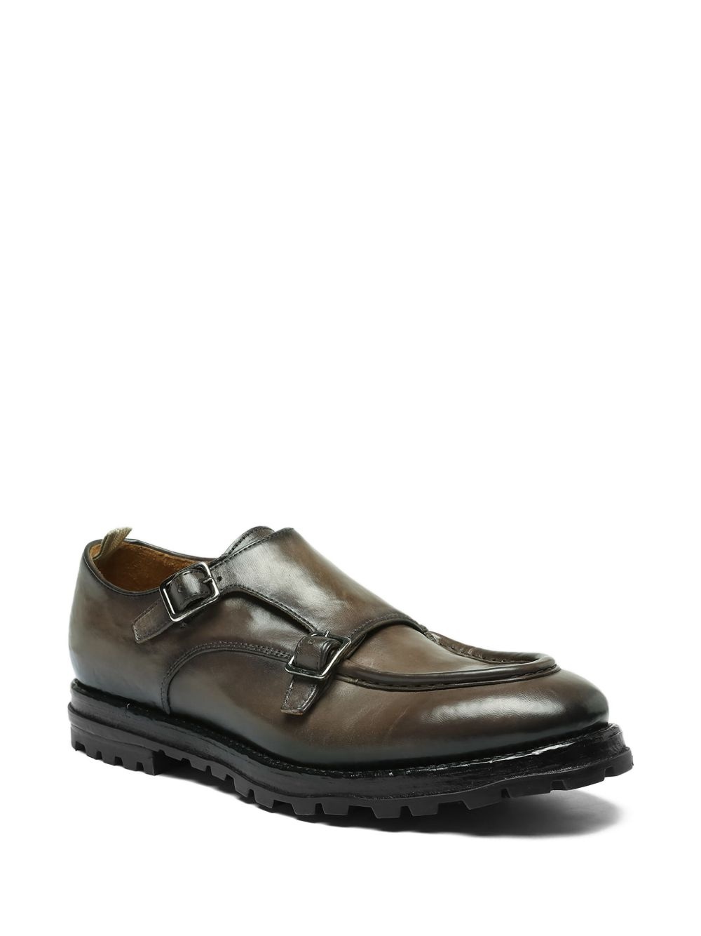 leather monk shoes - 2