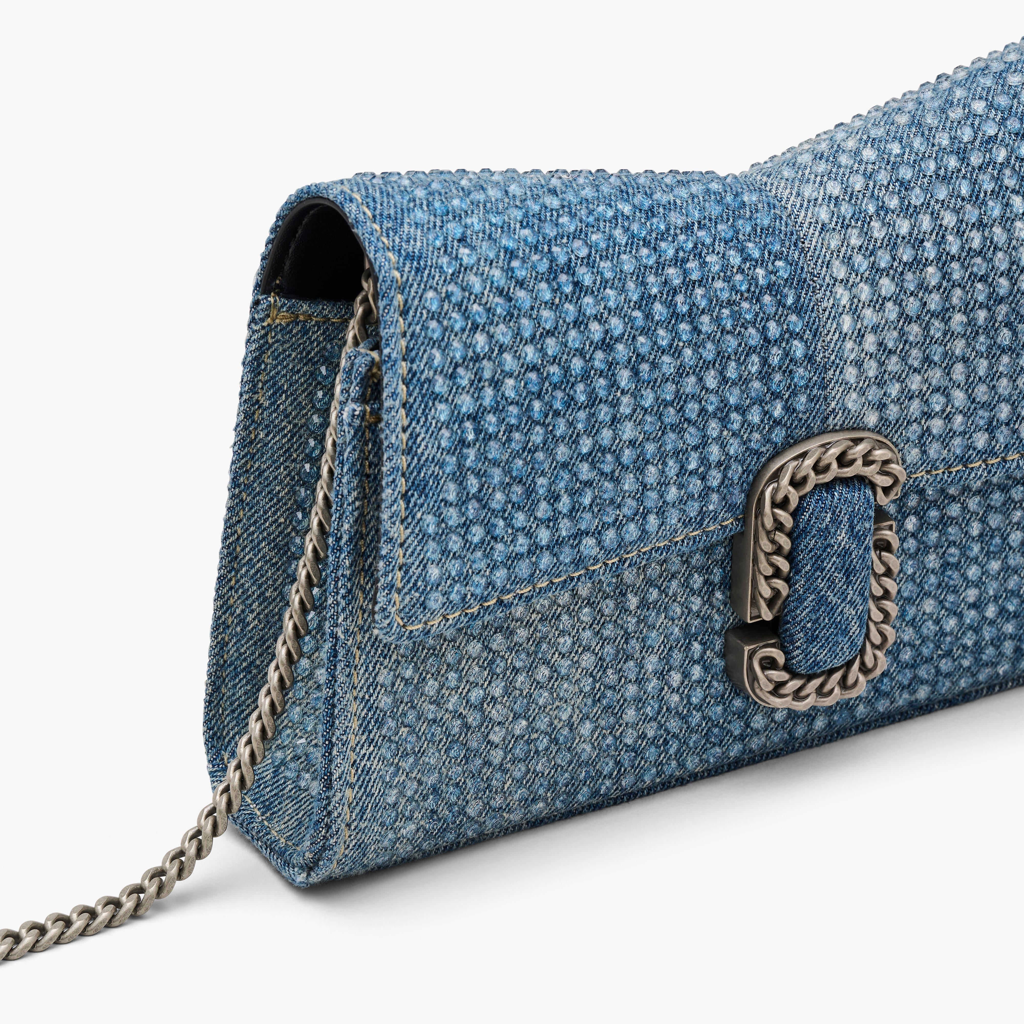 THE CRYSTAL DENIM ST. MARC CHAIN WALLET - 4