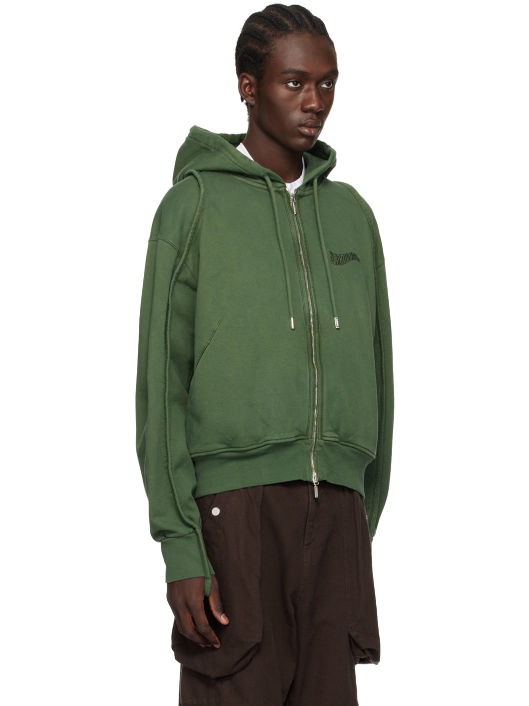 Green 'Le Sweater Camargue Zippé' Hoodie - 2