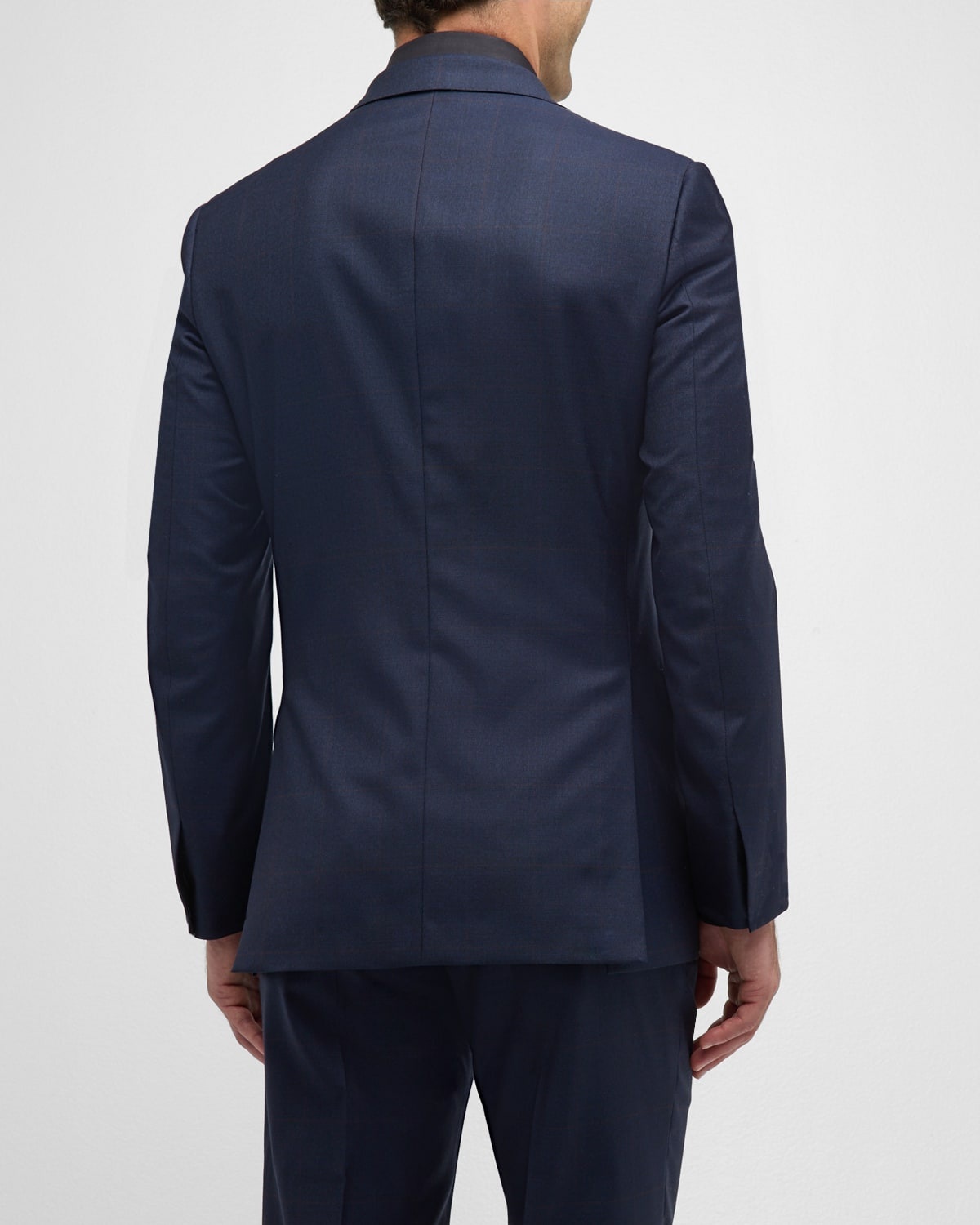 Men's Windowpane Wool Suit - 9