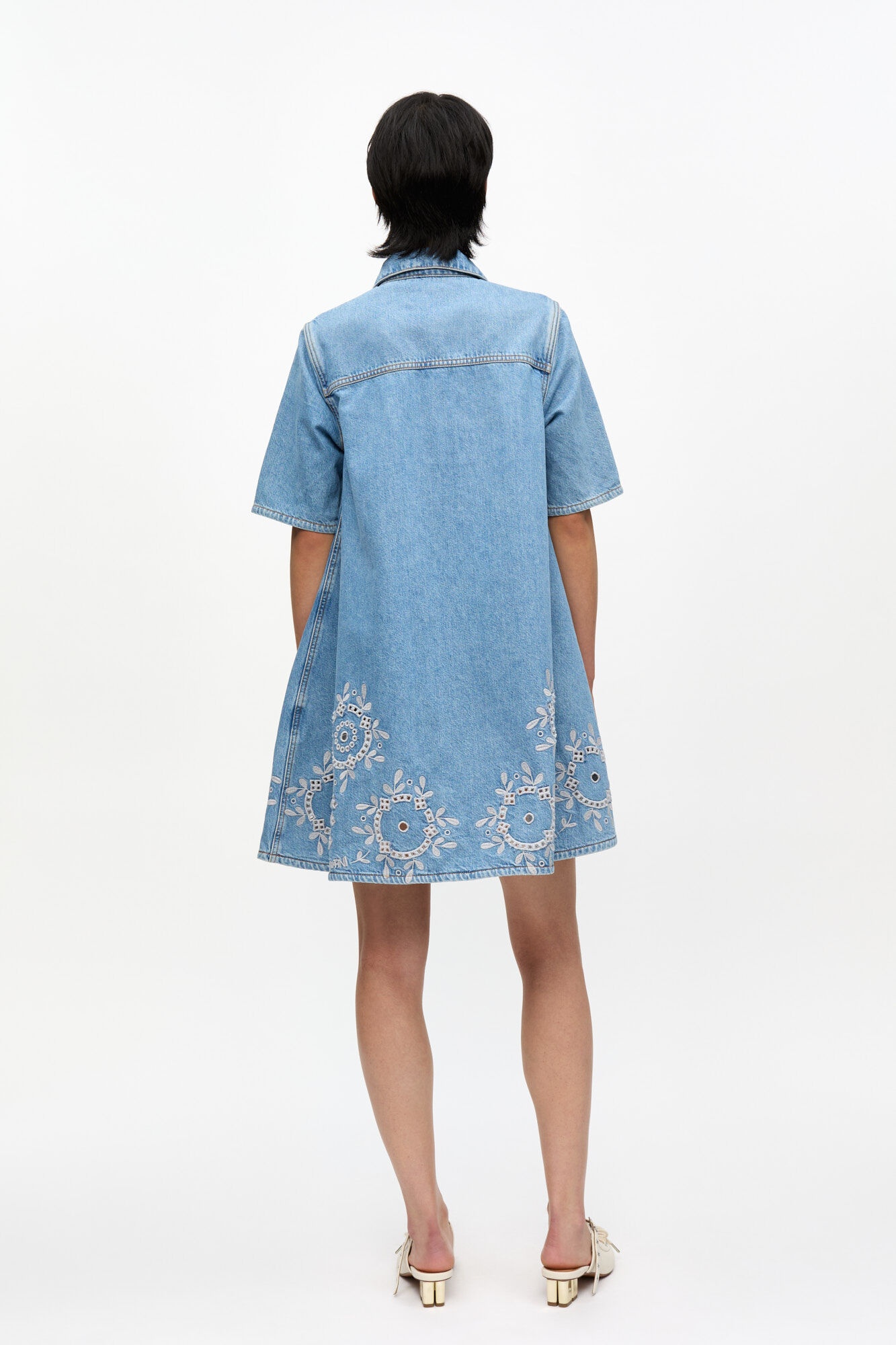 BRODERIE ANGLAISE MINI DRESS - 3