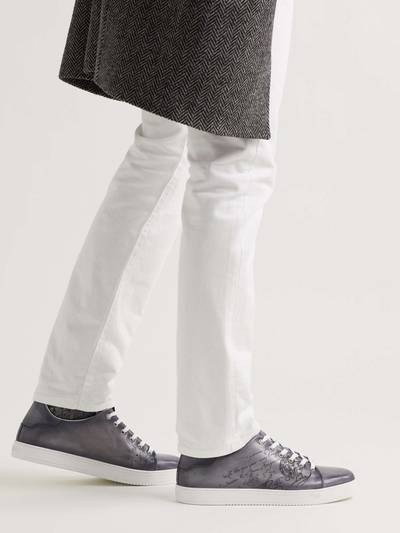 Berluti Scritto Metallic Venezia Leather Sneakers outlook