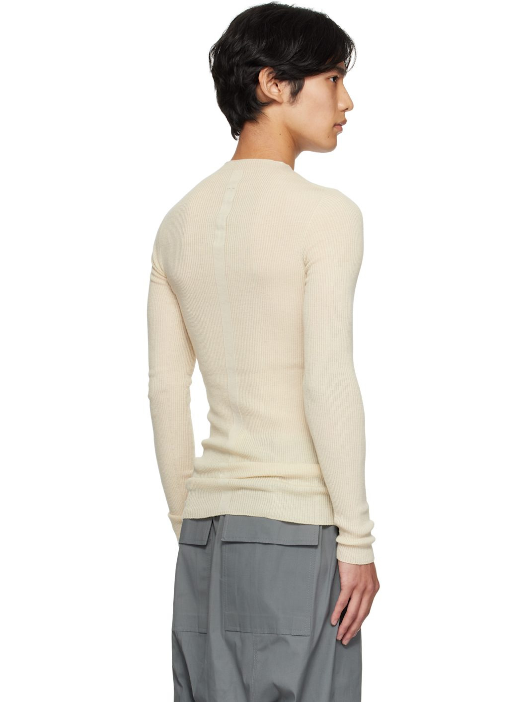 Off-White Concordians Ribbed Round Neck Sweater - 3