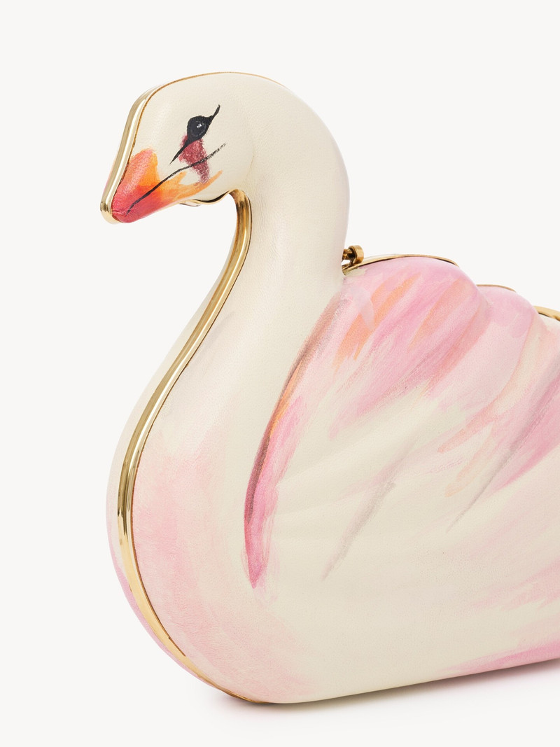 CHLOÉ TROPICUS SWAN MINAUDIÈRE IN PRINTED LEATHER 6