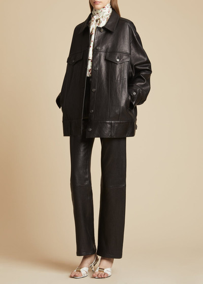 KHAITE The Grizzo Jacket in Black Leather outlook