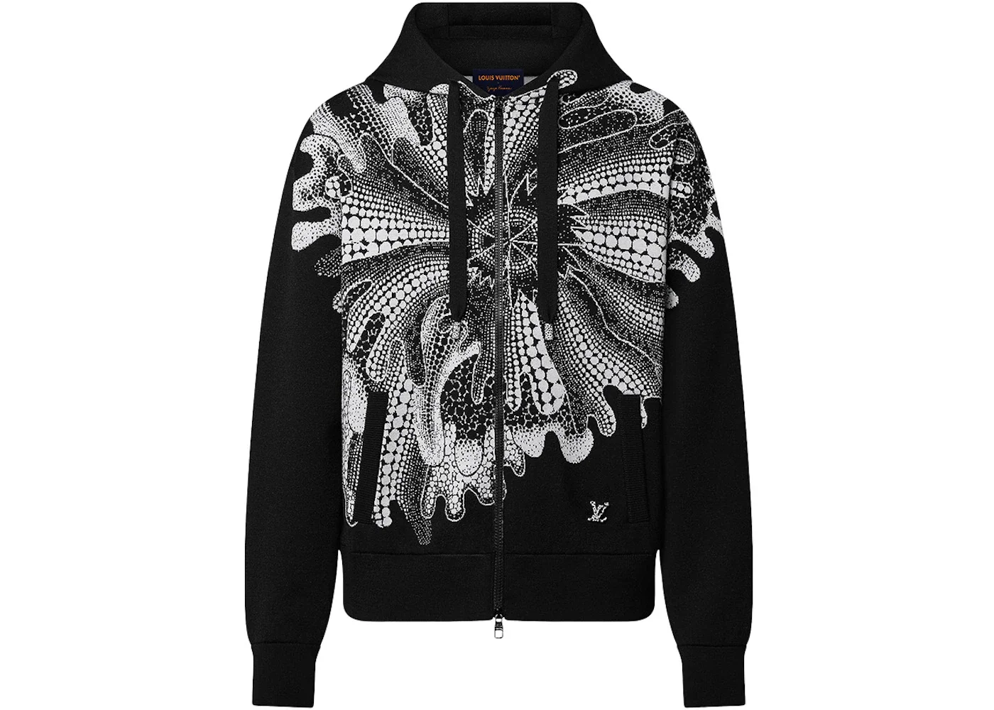Louis Vuitton x Yayoi Kusama Psychedelic Flower Zipped Hoodie Black/White - 1