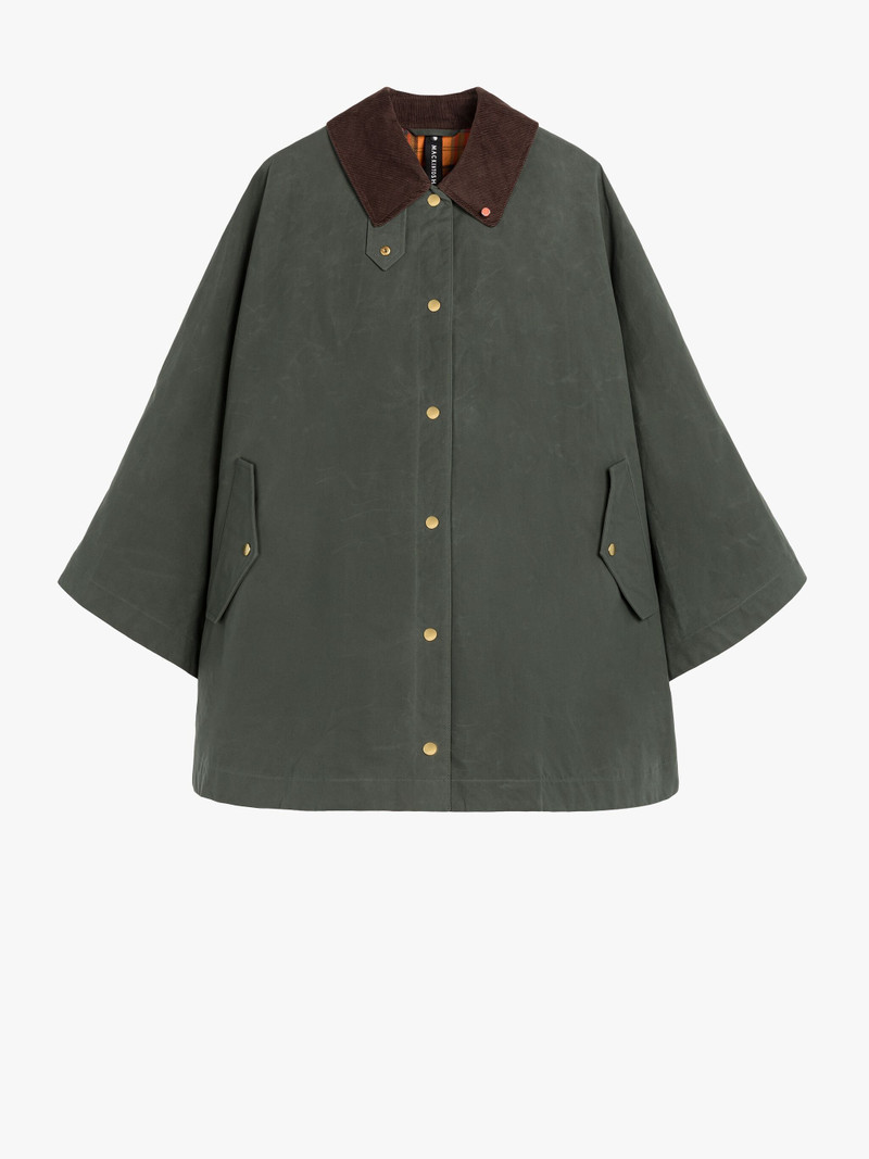 CORA GREEN WAXED COTTON FIELD COAT 1