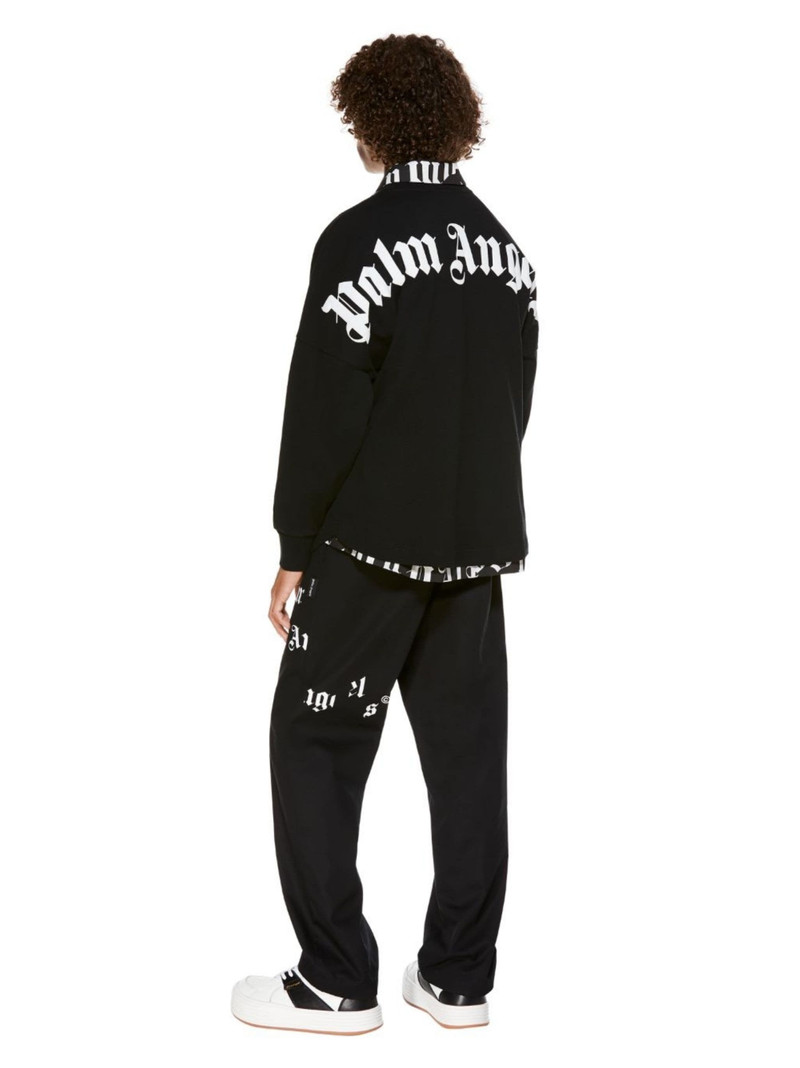 Palm Angels logo-print long-sleeved sweatshirt outlook