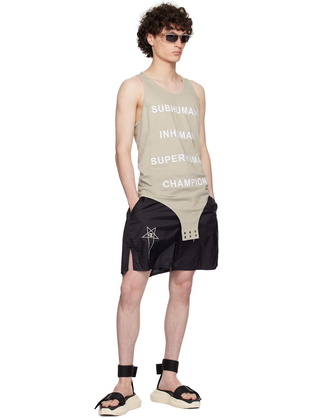 Black Champion Edition Taffeta Shorts - 5