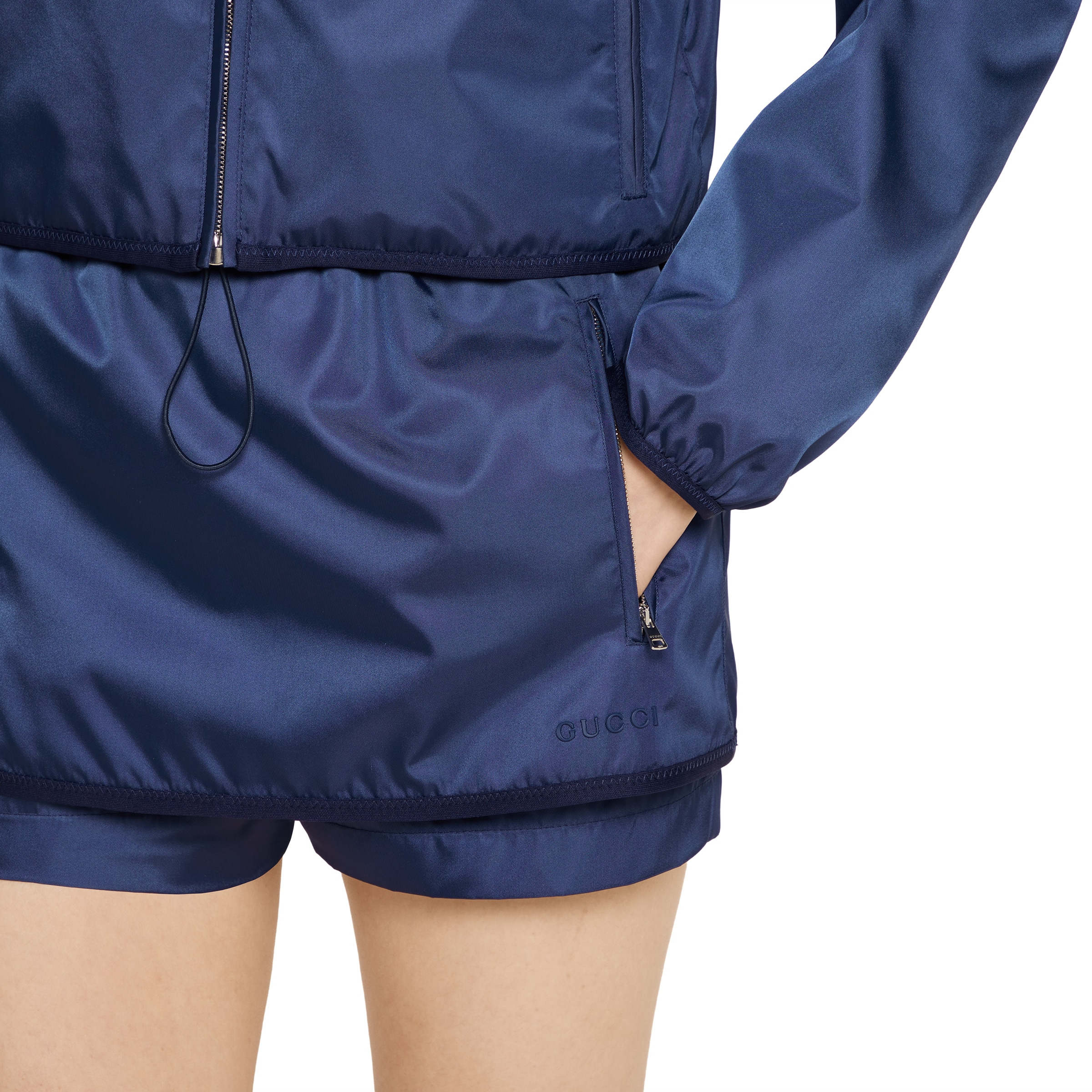 Gabardine nylon skort with metal logo - 5