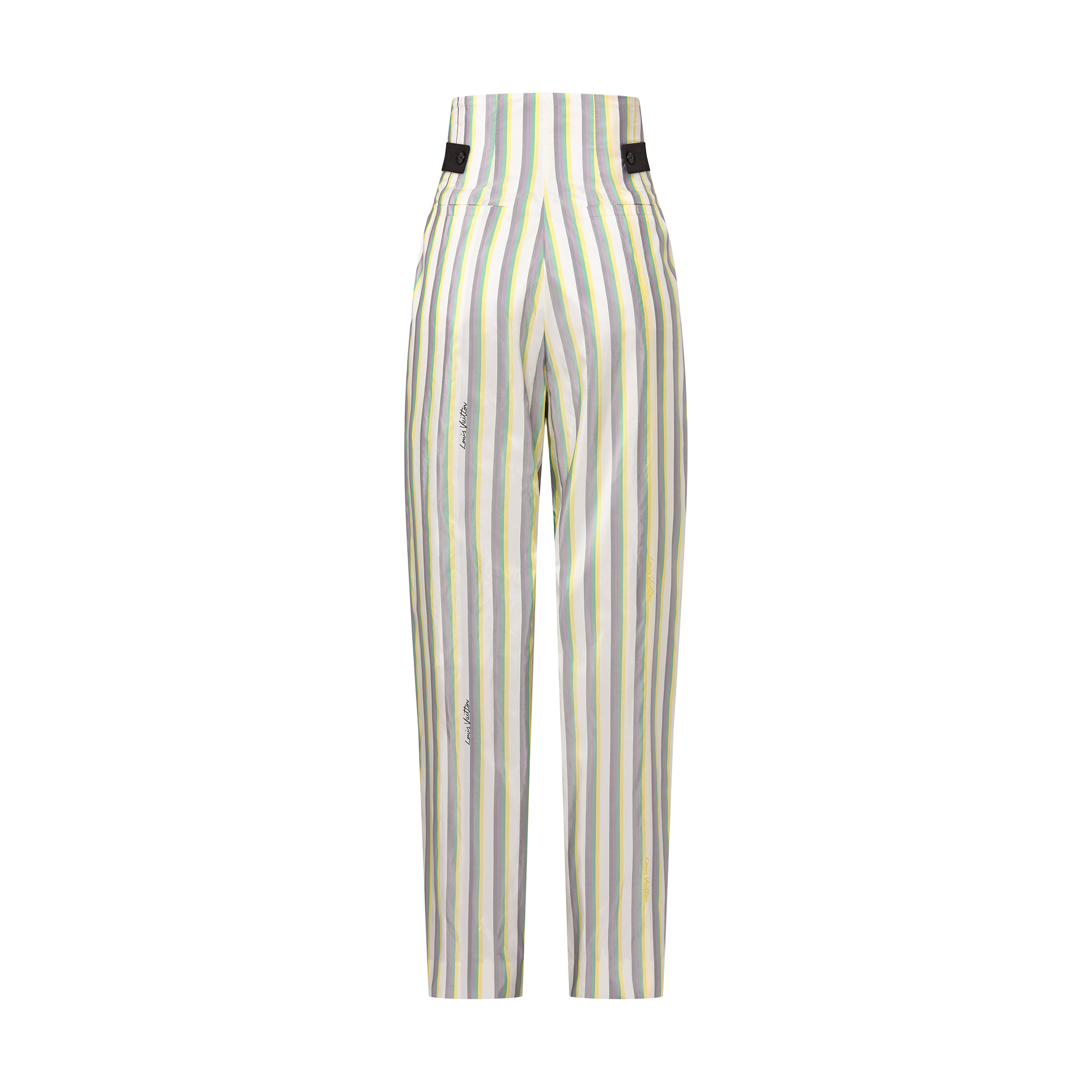 Multi Stripe Fitted High Waist Pants - 3