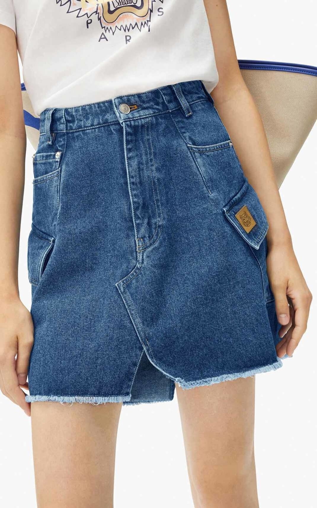 Tiger short denim skirt - 4