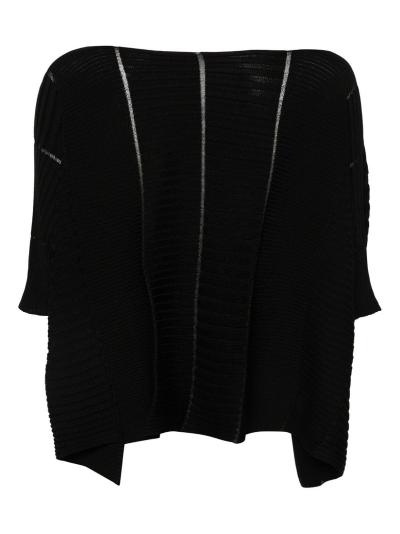 ISSEY MIYAKE ribbed-knit sweater outlook