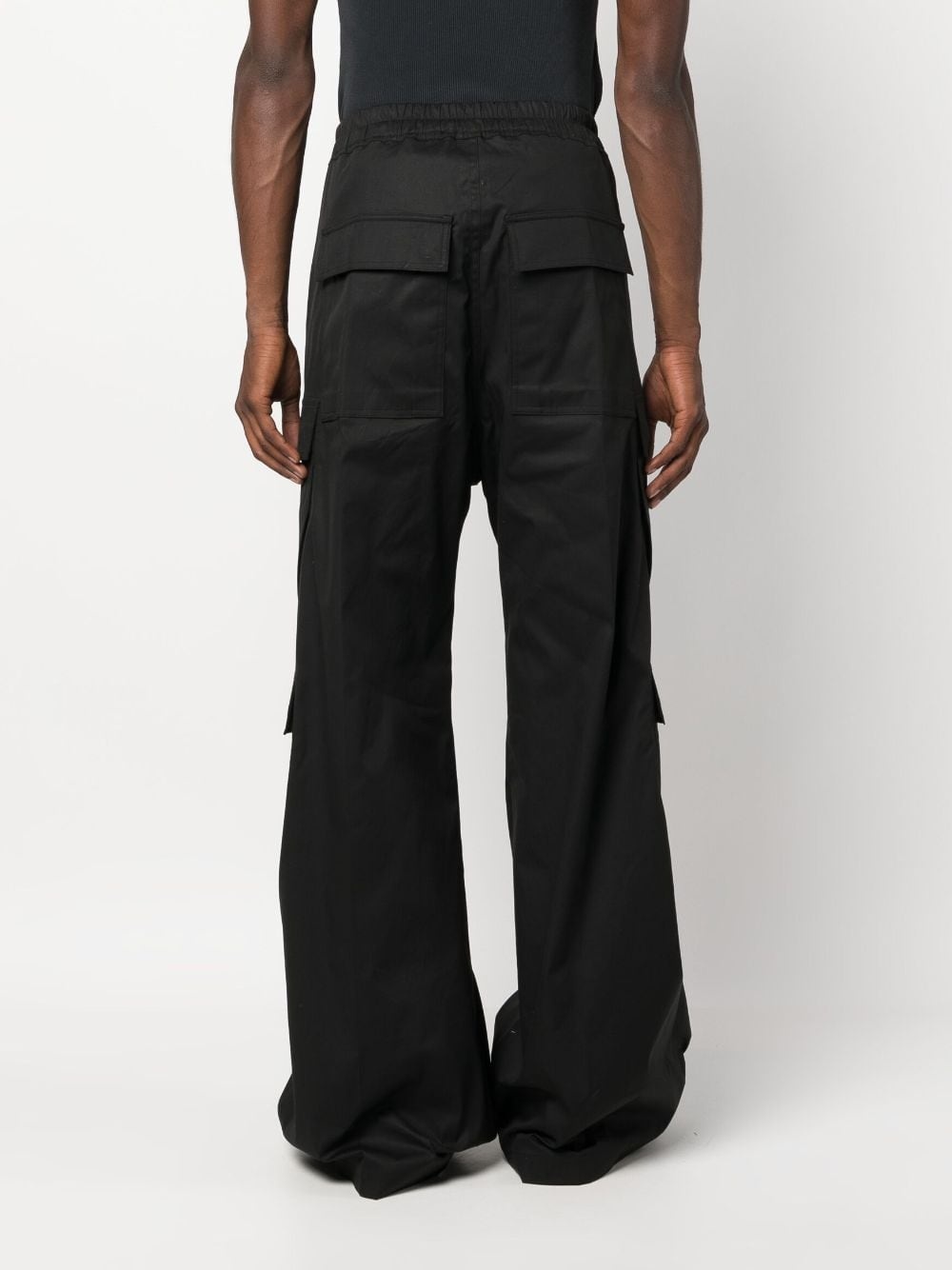 drawstring wide-leg trousers - 4