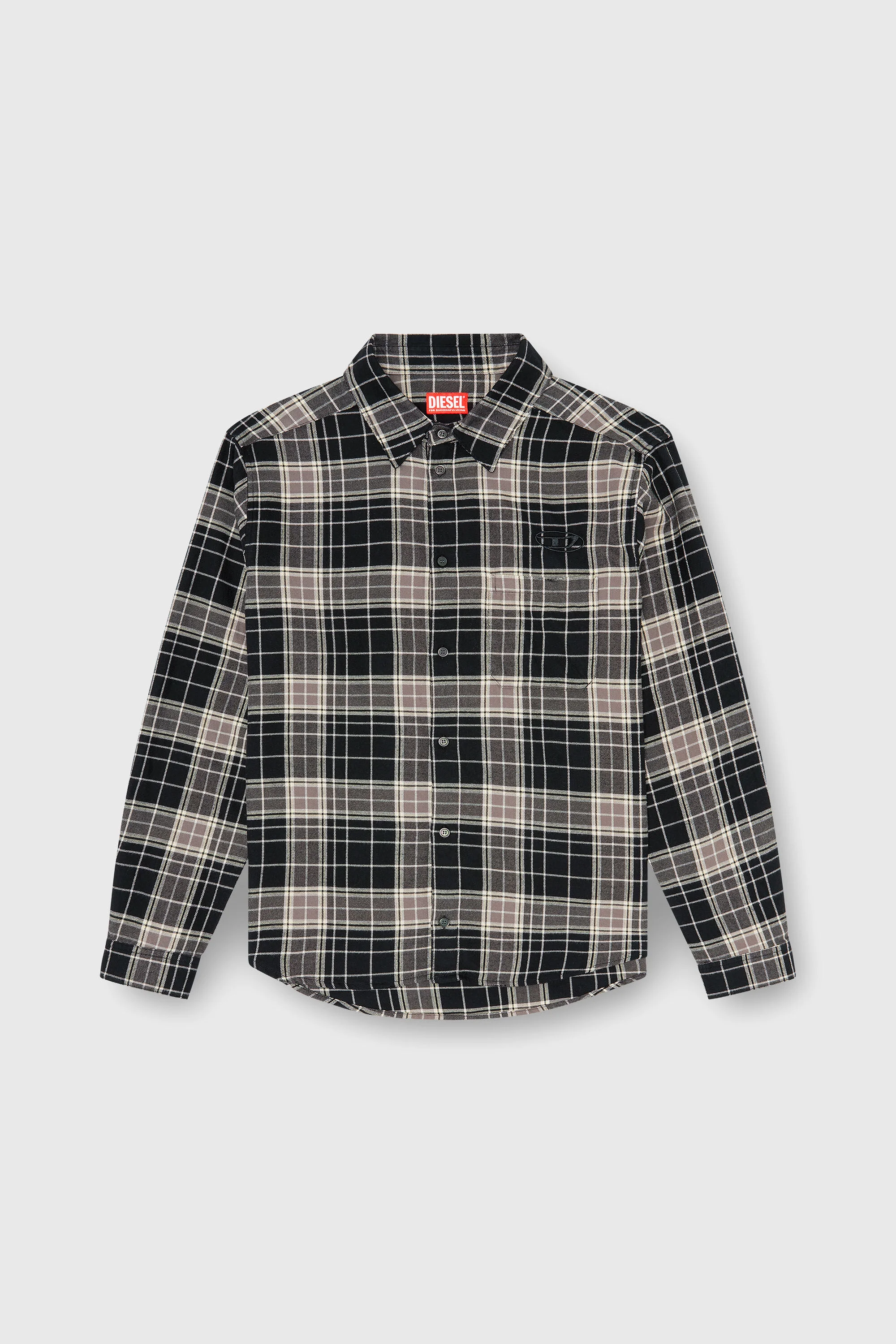 DISTRESSED SHIRT IN CHECK FLANNEL - 1