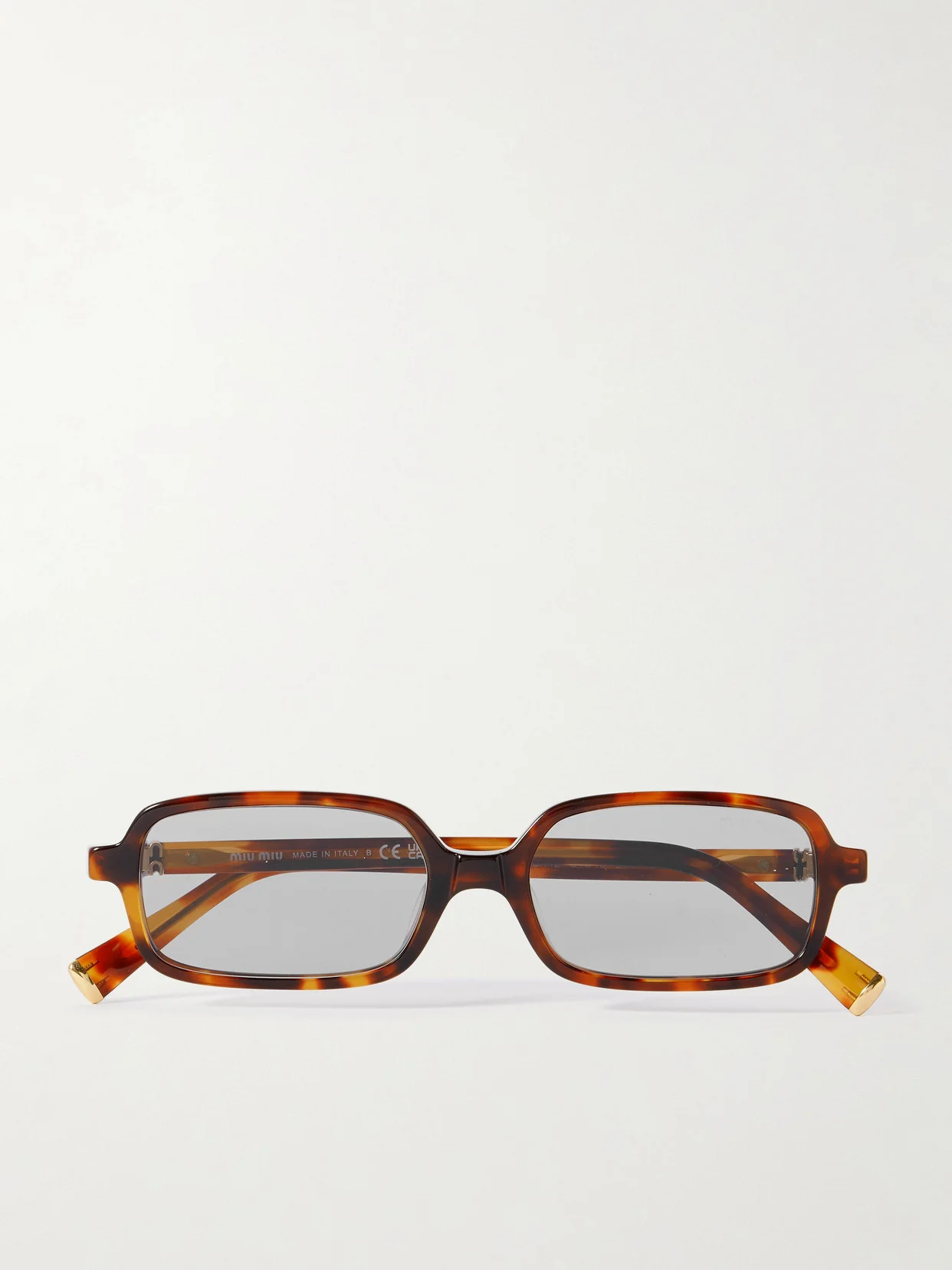 Rectangular-frame Tortoiseshell Acetate Sunglasses - 1