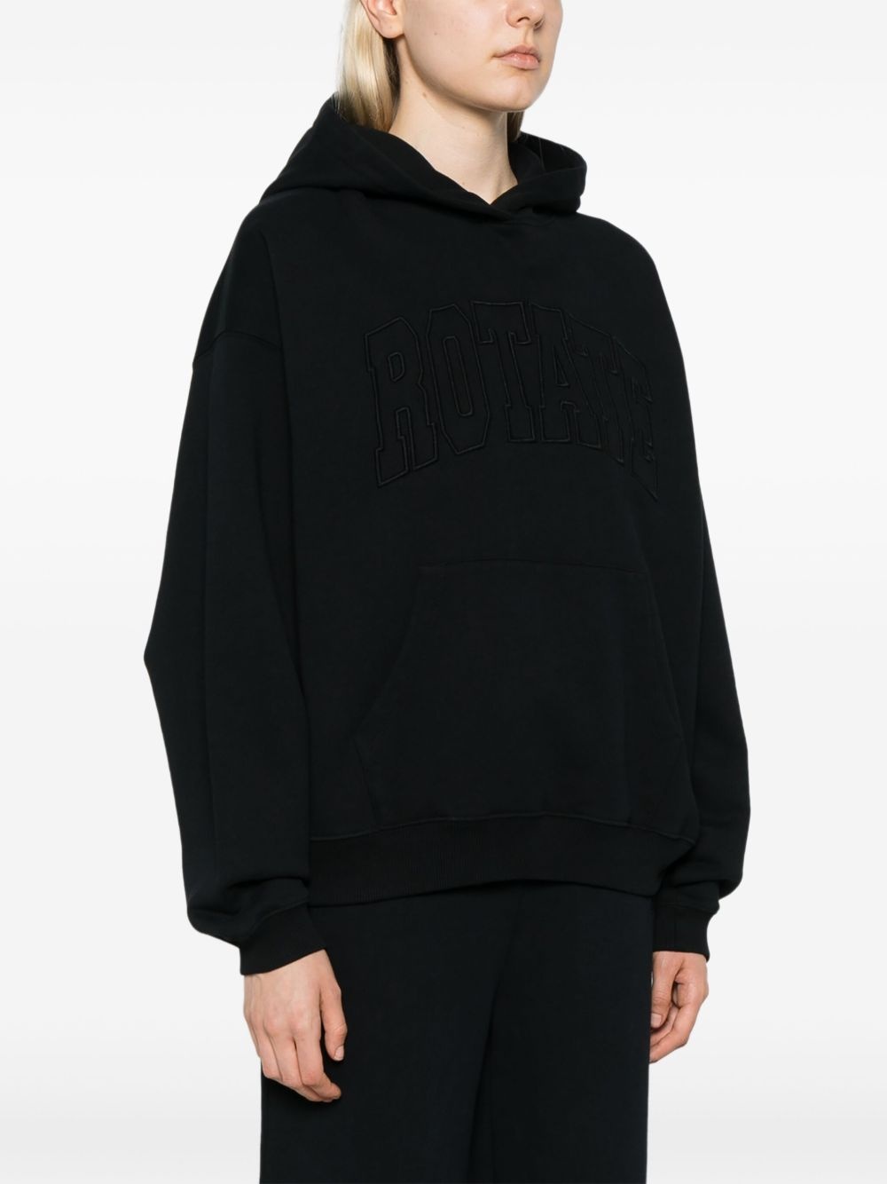 logo-embroidered hoodie - 3
