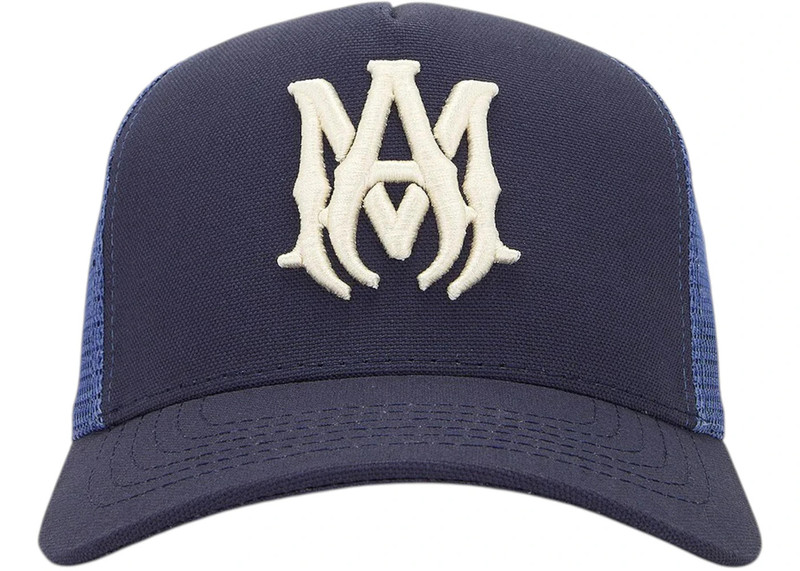 AMIRI MA Trucker Hat Navy Blue/White 1