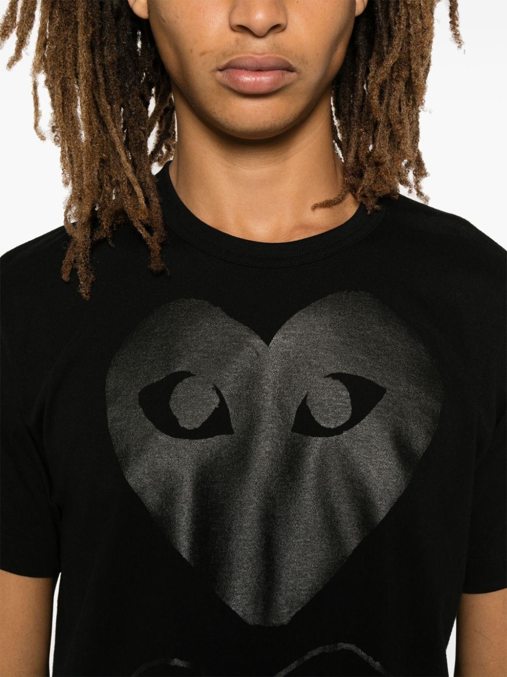 double heart-print T-shirt - 5