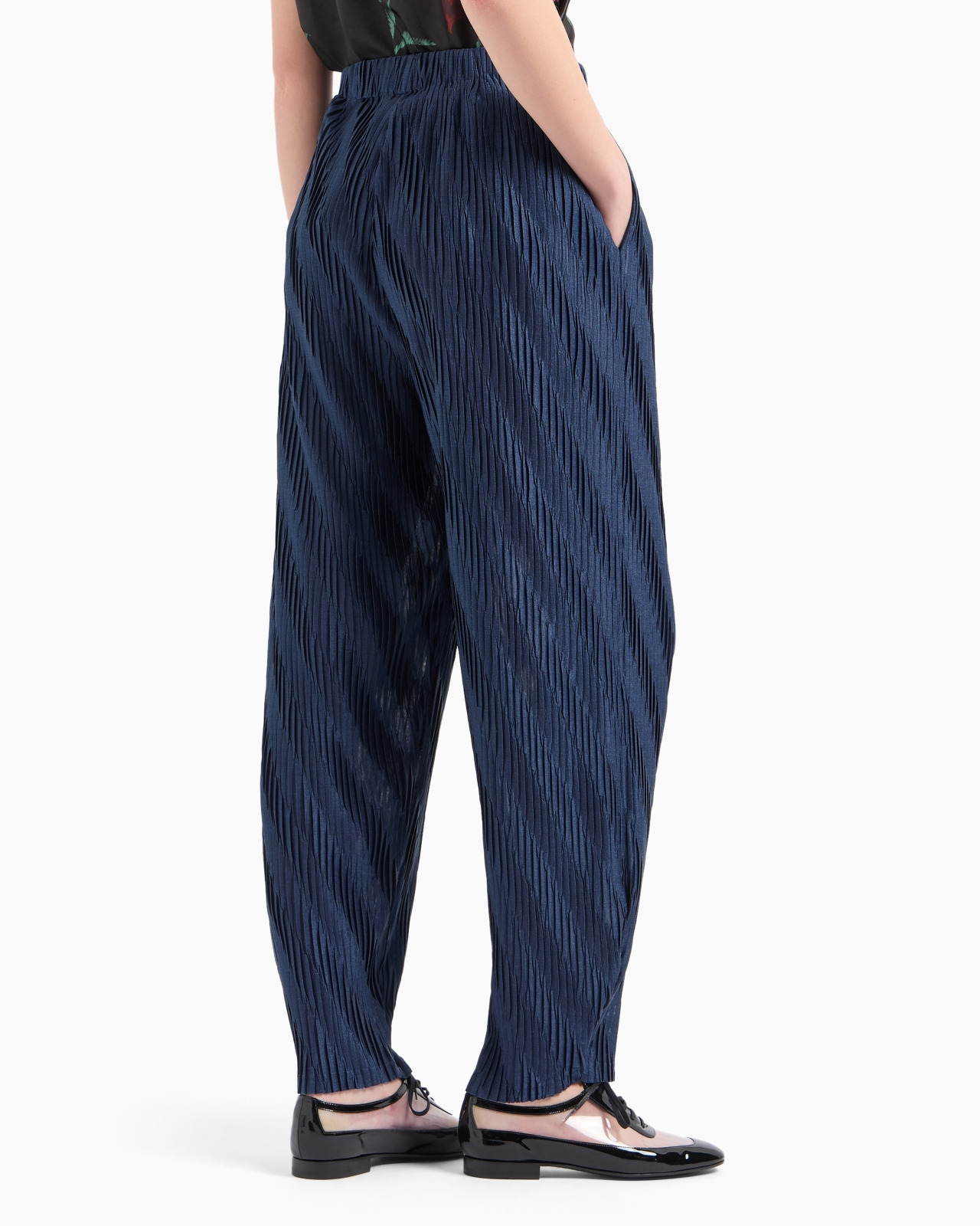 ASV two-tone pleated jersey trousers - 3