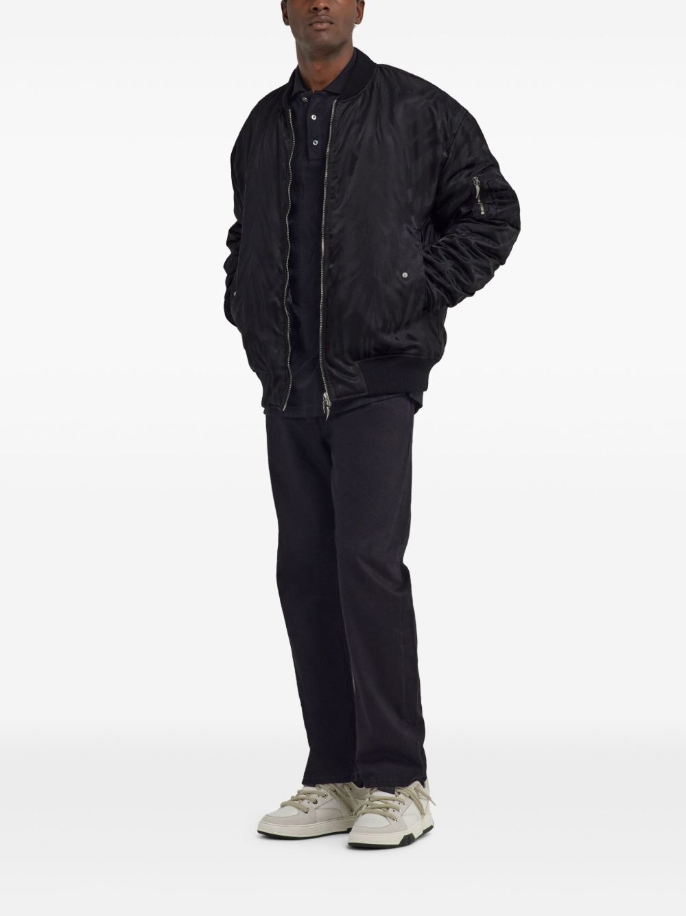 zebra-print bomber jacket - 2