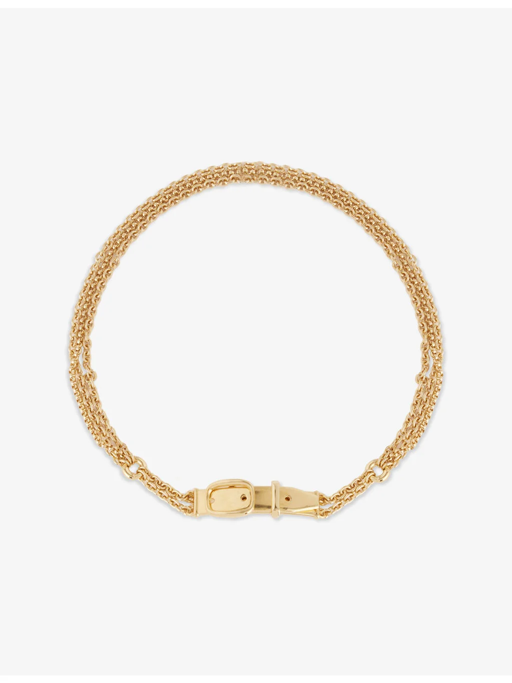Triple Chain Brass Necklace - 1