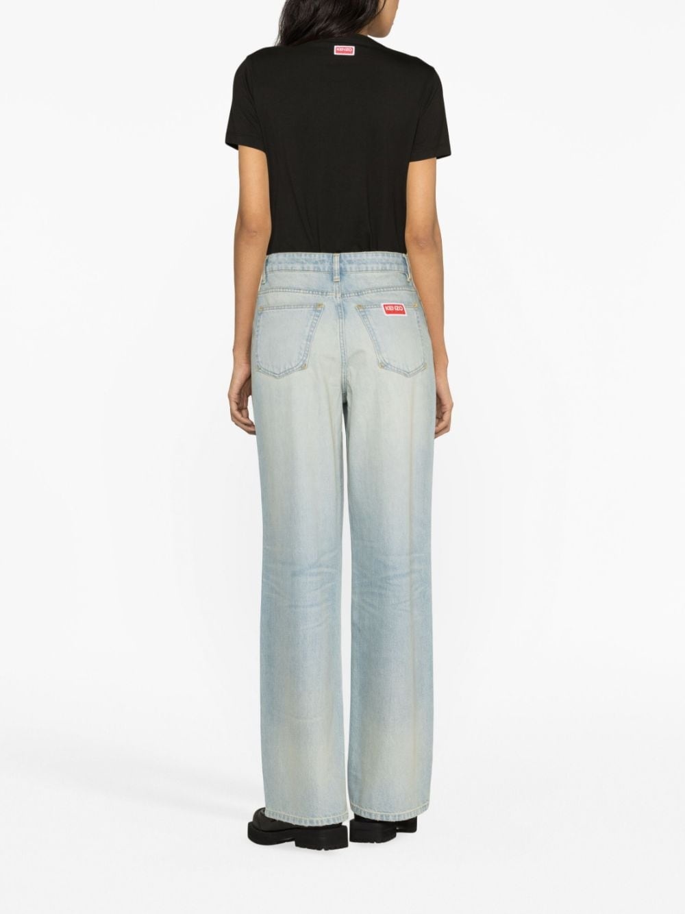 logo-appliqué wide-leg jeans - 4