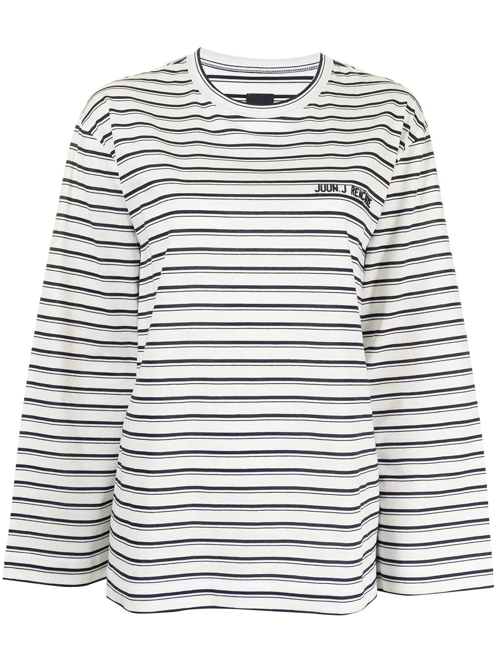 striped logo t-shirt - 1