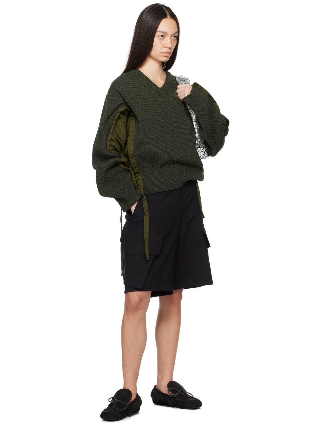 Green Drawstring Sweater - 4