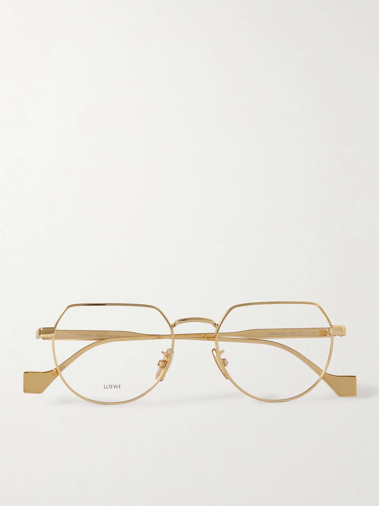 Round-Frame Gold-Tone Optical Glasses - 1